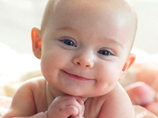Baby smiling